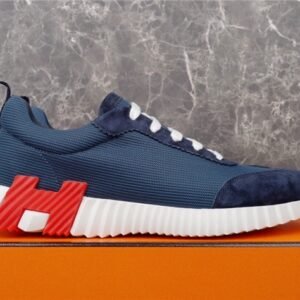 Hermes Bouncing Sneaker Navy Red