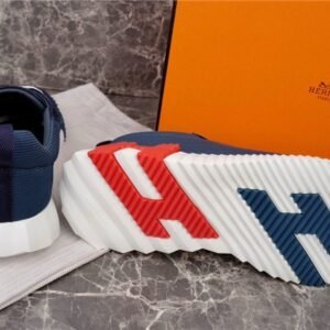 Hermes Bouncing Sneaker Navy Red