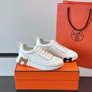Hermes Bouncing Sneaker White Brown