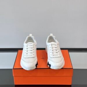 Hermes Bouncing Sneaker White Brown