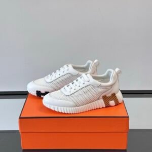 Hermes Bouncing Sneaker White Brown