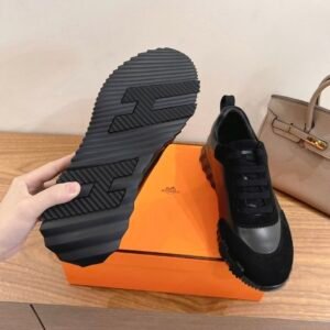 Hermes Bouncing Sneaker Black Leather