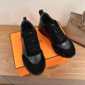 Hermes Bouncing Sneaker Black Leather