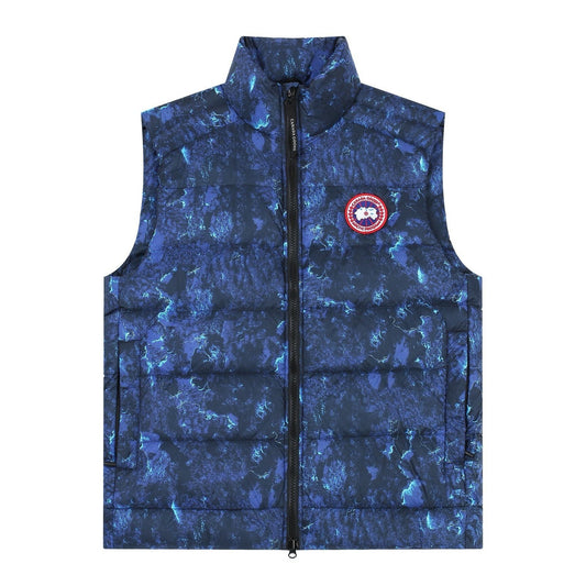 Canada Goose Crofton Down Bodywarmer In Blue Camouflage