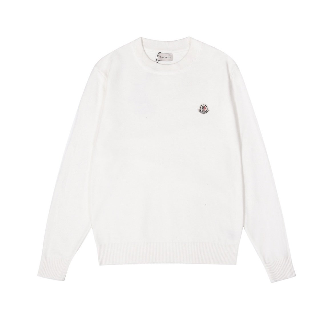 Moncler Logo Patch Sweatshirt White