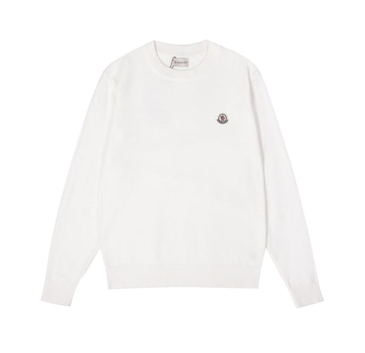 Moncler Logo Patch Sweatshirt White