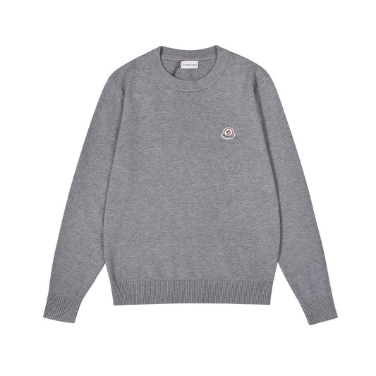 Moncler Logo Patch Sweatshirt Grey