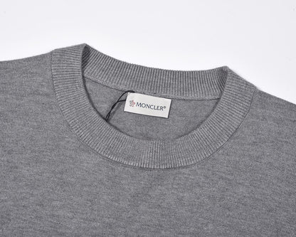 Moncler Logo Patch Sweatshirt Grey