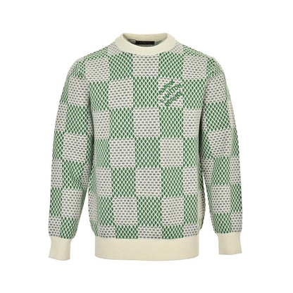 Louis Vuitton Damier Jacquard Cotton Pullover Green