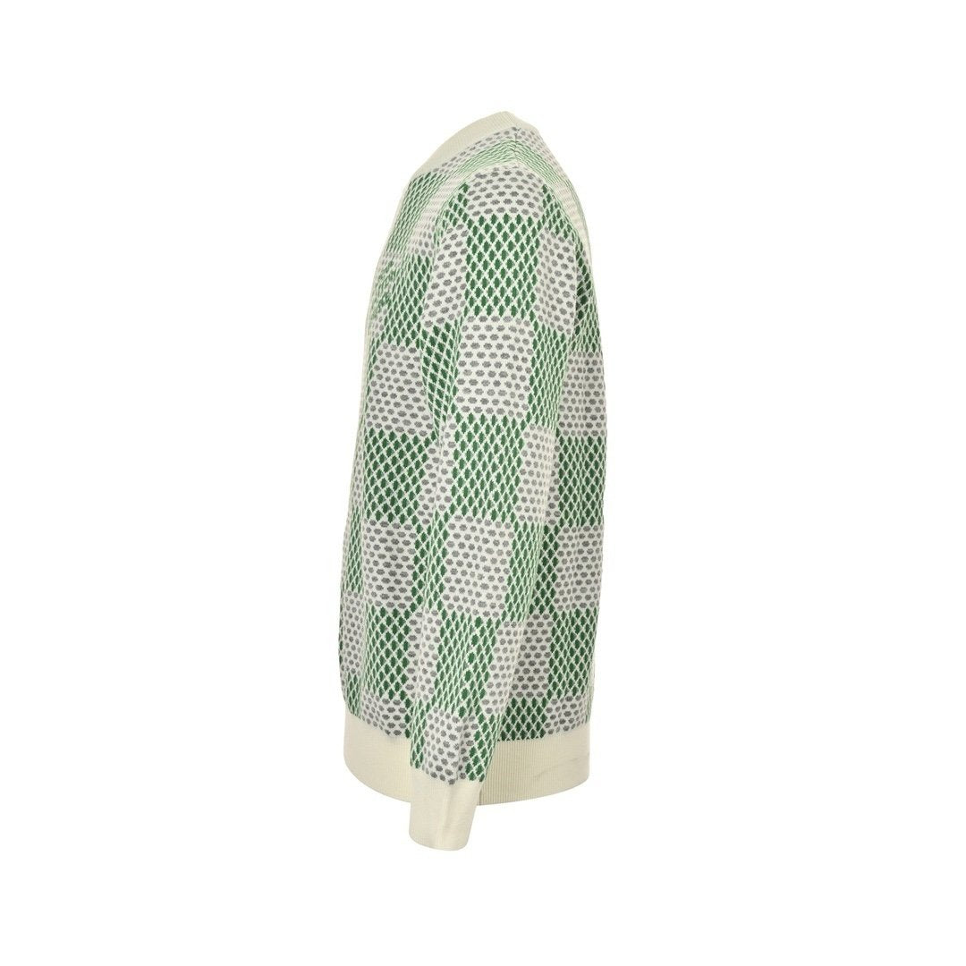 Louis Vuitton Damier Jacquard Cotton Pullover Green