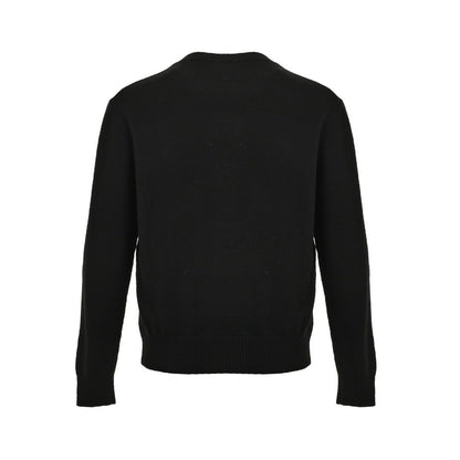 Loewe Anagram Logo Embroidered Wool Sweater In Black