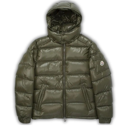 Moncler Maya Hooded Down Jacket Olive Green
