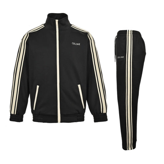 Celine Double Face Jersey Tracksuit Black